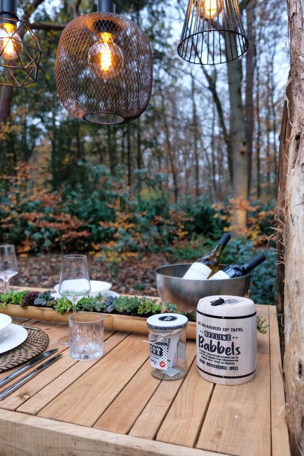 Lodge In Een Bosrijke Omgeving Met Hottub & Sauna Opt Rheezerveen Bagian luar foto
